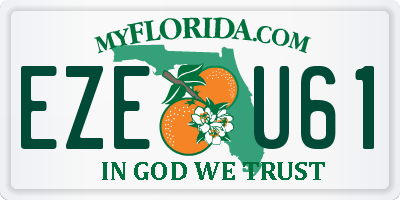 FL license plate EZEU61