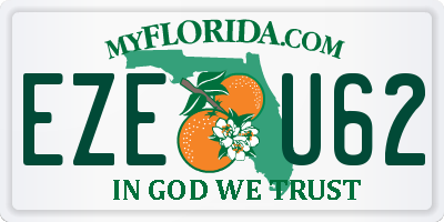FL license plate EZEU62