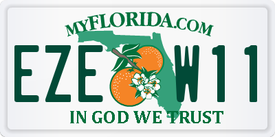 FL license plate EZEW11