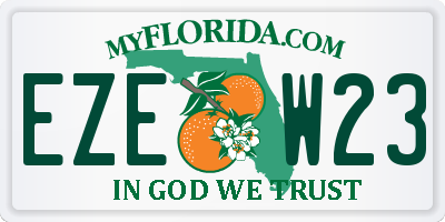 FL license plate EZEW23
