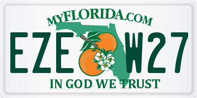 FL license plate EZEW27