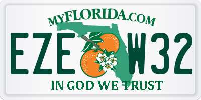 FL license plate EZEW32