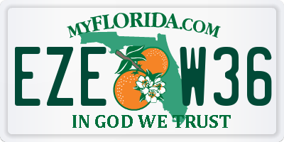 FL license plate EZEW36