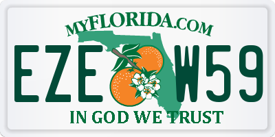 FL license plate EZEW59