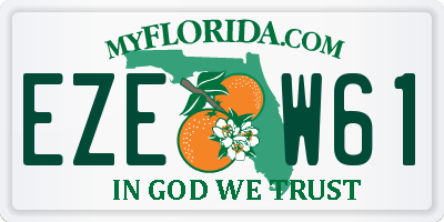 FL license plate EZEW61