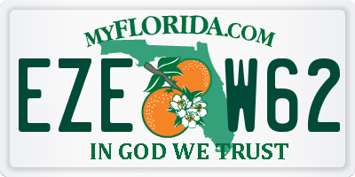 FL license plate EZEW62