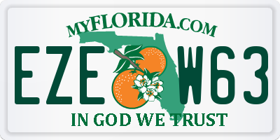 FL license plate EZEW63