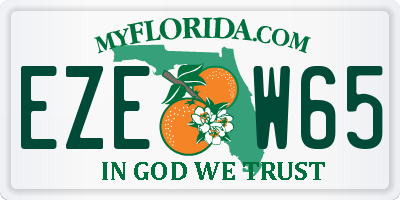 FL license plate EZEW65