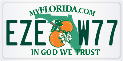 FL license plate EZEW77