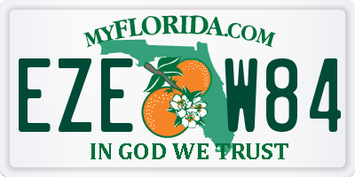 FL license plate EZEW84