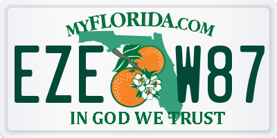 FL license plate EZEW87