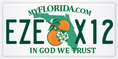 FL license plate EZEX12