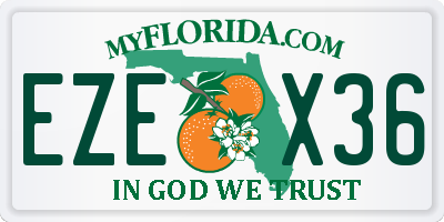 FL license plate EZEX36