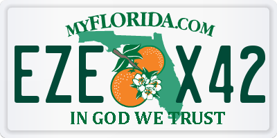 FL license plate EZEX42