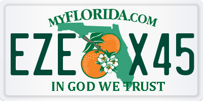 FL license plate EZEX45