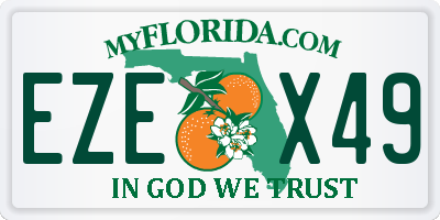 FL license plate EZEX49