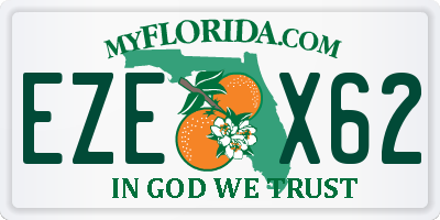 FL license plate EZEX62