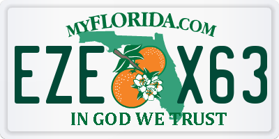 FL license plate EZEX63