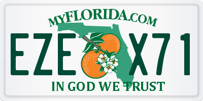 FL license plate EZEX71