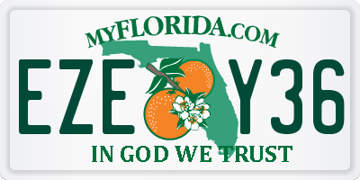 FL license plate EZEY36