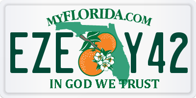 FL license plate EZEY42