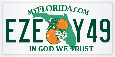 FL license plate EZEY49