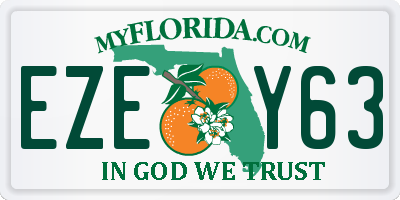 FL license plate EZEY63