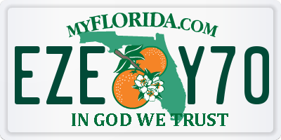 FL license plate EZEY70