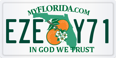 FL license plate EZEY71