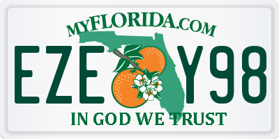FL license plate EZEY98