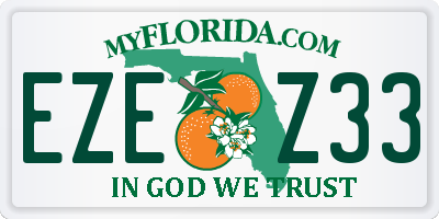 FL license plate EZEZ33
