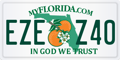 FL license plate EZEZ40