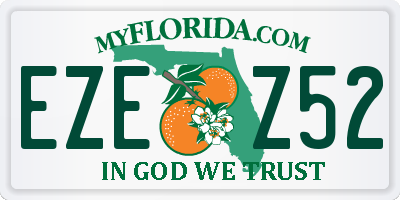 FL license plate EZEZ52