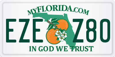 FL license plate EZEZ80