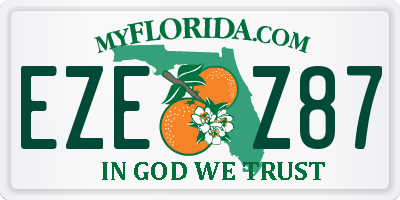 FL license plate EZEZ87
