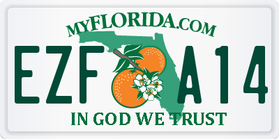 FL license plate EZFA14