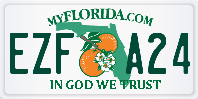 FL license plate EZFA24