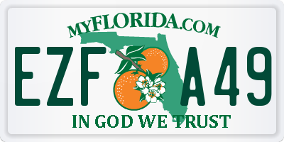 FL license plate EZFA49