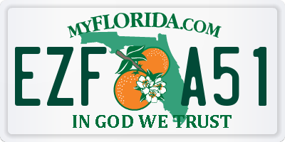 FL license plate EZFA51