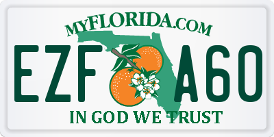 FL license plate EZFA60