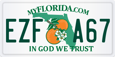 FL license plate EZFA67