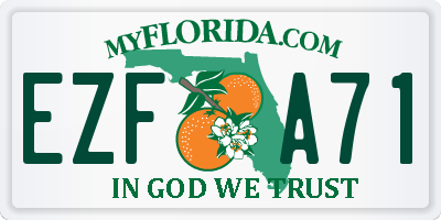 FL license plate EZFA71