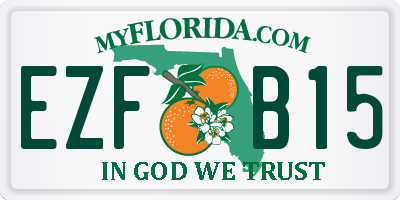 FL license plate EZFB15