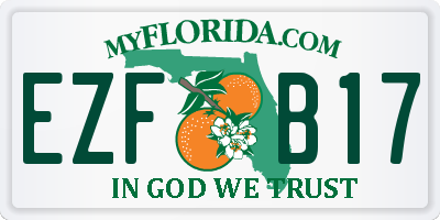 FL license plate EZFB17