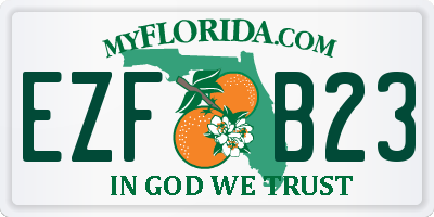 FL license plate EZFB23