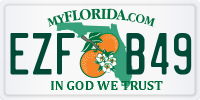 FL license plate EZFB49