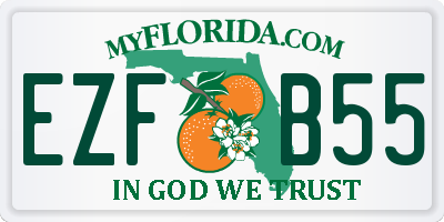 FL license plate EZFB55