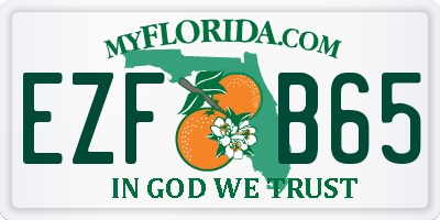 FL license plate EZFB65