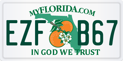 FL license plate EZFB67