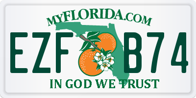 FL license plate EZFB74